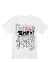 Southpole Flock And Screen Print Ss T Shirt White
