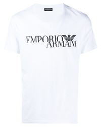 Emporio Armani Split Logo Print T Shirt