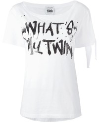 Twin-Set Spray Text Print T Shirt