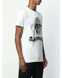 Philipp Plein Stud Embellished Skull Motif T Shirt