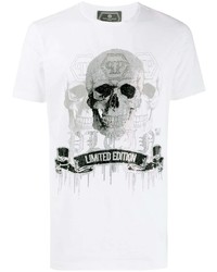 Philipp Plein Stud Embellished Skull Motif T Shirt