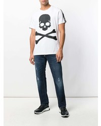 Philipp Plein Studded Skull T Shirt