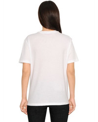 McQ by Alexander McQueen Swallow Print Cotton Jersey T Shirt
