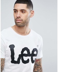 Lee T Shirt Crew Neck With Logo Print In White