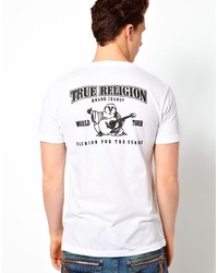 True Religion T Shirt Double Puff Logo Back Print
