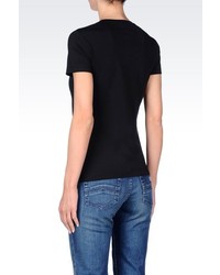 Armani Jeans T Shirt In Stretch Cotton Jersey