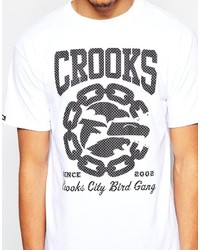 Crooks & Castles T Shirt With Bird Gang Print