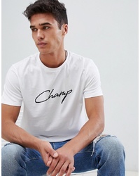New Look T Shirt With Champ Print In White