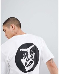 Obey T Shirt With Creeper Circle Back Print In White