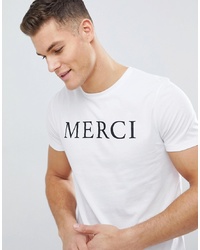 ASOS DESIGN T Shirt With Merci French Slogan Print