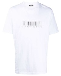 Diesel T Shirt With Silver Barcode Print