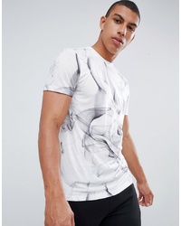 New Look T Shirt With Smoke Print In White