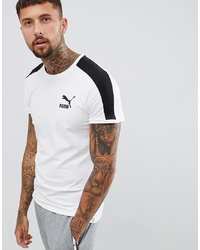 Puma T7 Muscle Fit T Shirt In White 57635202