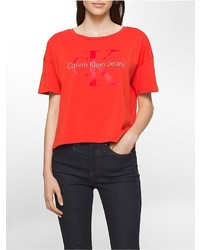 Calvin Klein Teca Cropped Logo T Shirt
