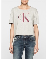 Calvin Klein Teca Cropped Logo T Shirt