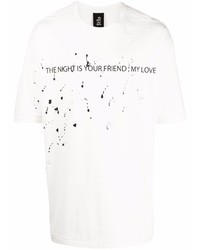 Thom Krom Text Print Organic Cotton T Shirt