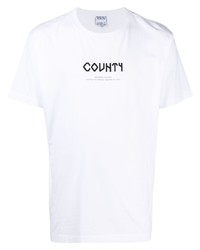 Marcelo Burlon County of Milan Text Print T Shirt