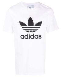 adidas Trefoil Logo Print Cotton T Shirt