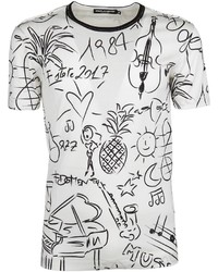 Dolce & Gabbana Tropical Music Print T Shirt