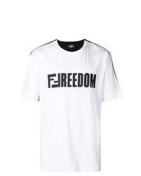 Fendi Two Tone Printed T Shirt