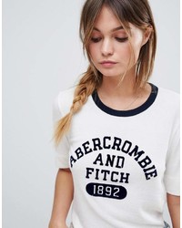 Abercrombie & Fitch Varsity Logo Ringer T Shirt