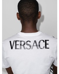 Versace Vers Lrg Logo Bk Prnt Ss Tee Wht