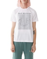 True Religion Brand Jeans Wavy Logo Graphic Tee In Optic White At Nordstrom