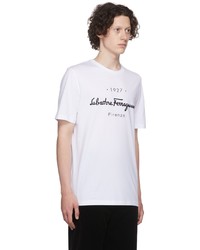 Salvatore Ferragamo White 1927 Signature T Shirt