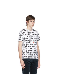 MAISON KITSUNÉ White All Over Kool Fox T Shirt