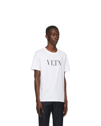 Valentino White And Black Vltn T Shirt