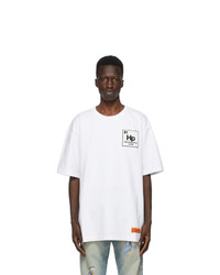 Heron Preston White And Blue Herons Halo T Shirt