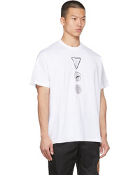 Burberry White Badge Print T Shirt