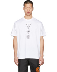 Burberry White Badge Print T Shirt