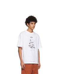Acne Studios White Beni Bischof Edition Peace Gallery T Shirt