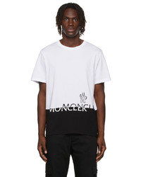Moncler White Black Logo T Shirt