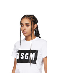 MSGM White Box Logo T Shirt