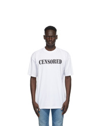 Vetements White Censored T Shirt