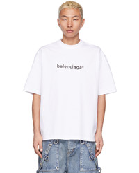 Balenciaga White Copyright Logo T Shirt
