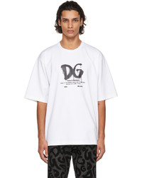 Dolce & Gabbana White Cotton Logo T Shirt