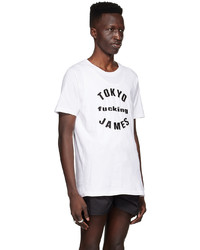 Tokyo James White Cotton T Shirt