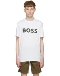 BOSS White Cotton T Shirt