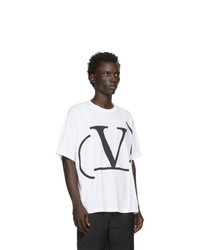 Valentino White Deconstructed Vlogo T Shirt