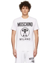 Moschino White Double Question Mark T Shirt