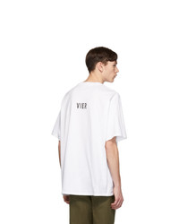 Vier White Facetasm Edition Box Logo T Shirt