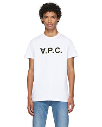 A.P.C. White Flocked T Shirt