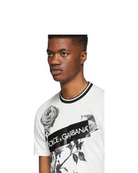 Dolce and Gabbana White Floral T Shirt