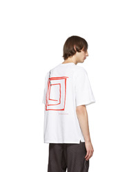 Kiko Kostadinov White Graphic Embroidery T Shirt