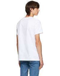 A.P.C. White Graphic Teddy T Shirt