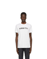 Helmut Lang White Human Tell T Shirt