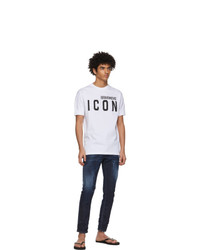 DSQUARED2 White Ibrahimovic Edition Icon T Shirt